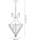 Ceiling Pendant 8 Light Polished Chrome, Crystal - 3