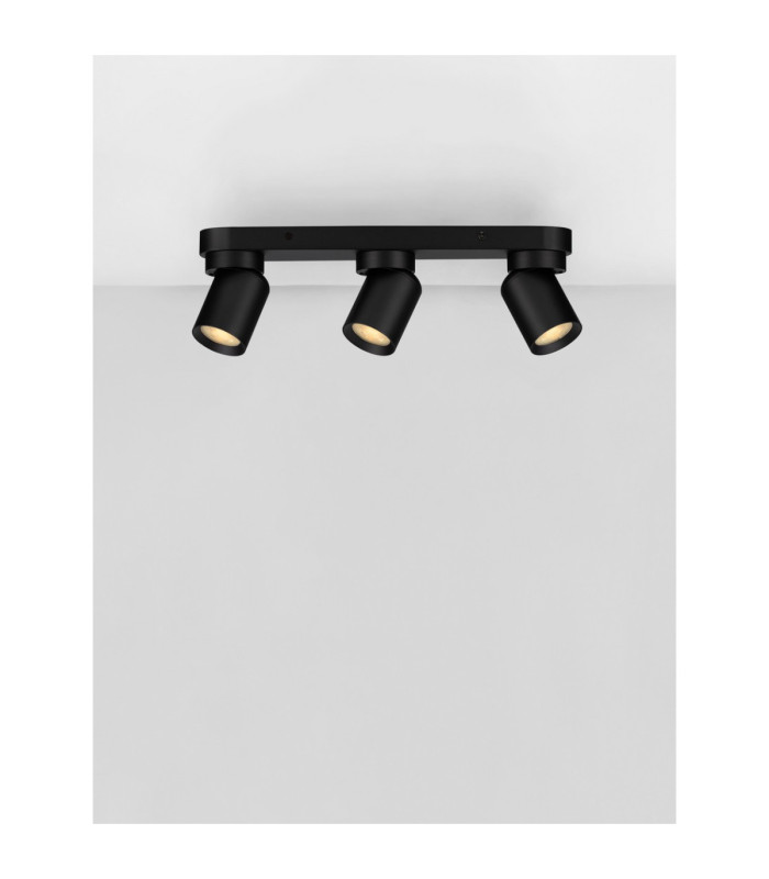 Amecy Ceiling Spotlight Bar Sandy Black GU10 3x10W-4