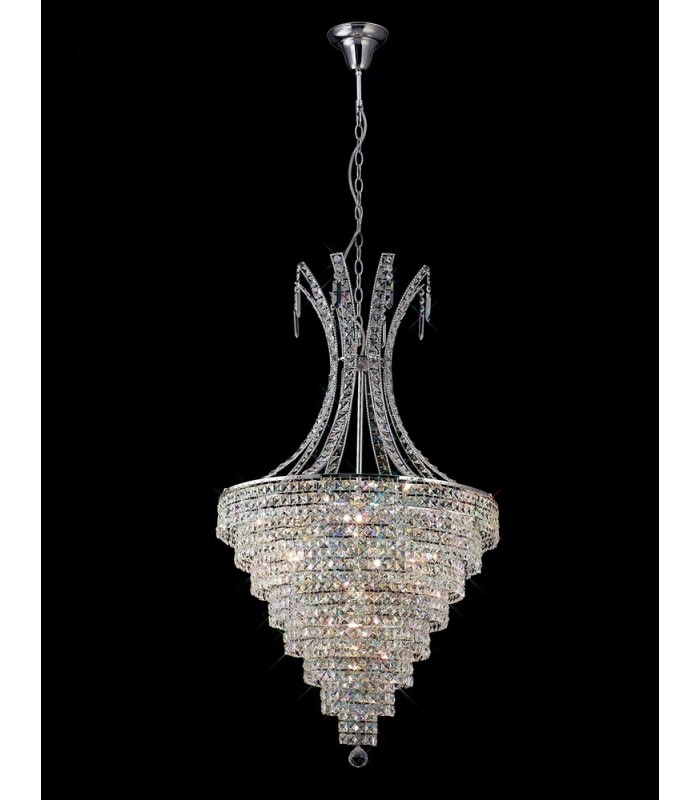 Ceiling Pendant 8 Light Polished Chrome, Crystal - 4