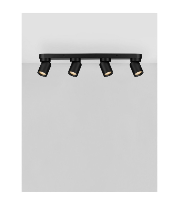 Amecy Ceiling Spotlight Bar Sandy Black GU10 4x10W-4