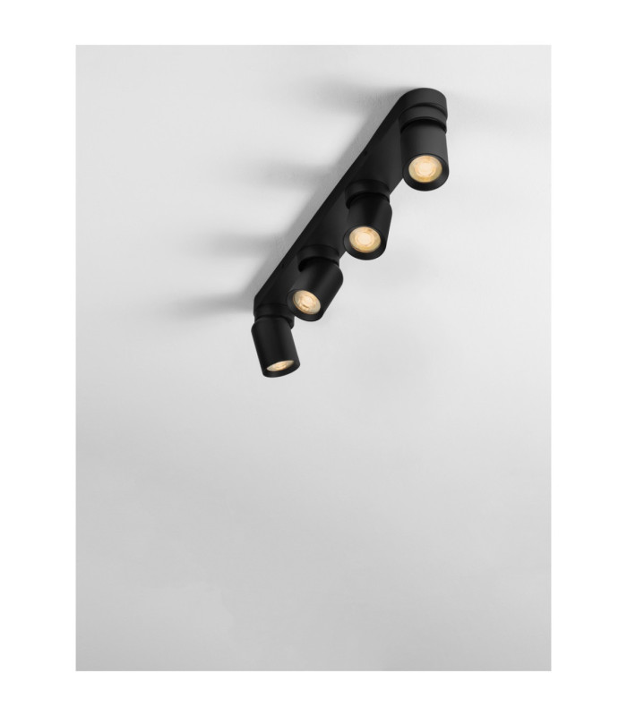 Amecy Ceiling Spotlight Bar Sandy Black GU10 4x10W-5