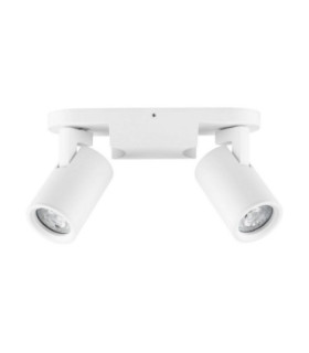 Esto Twin Ceiling Spotlight Sandy White GU10 2x10W-1