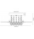 Flush Ceiling Round 4 Light Polished Chrome, Glass, Crystal - 3