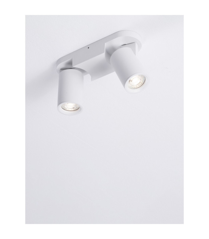 Esto Twin Ceiling Spotlight Sandy White GU10 2x10W-5