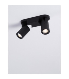 Esto Twin Ceiling Spotlight Sandy Black GU10 2x10W-2
