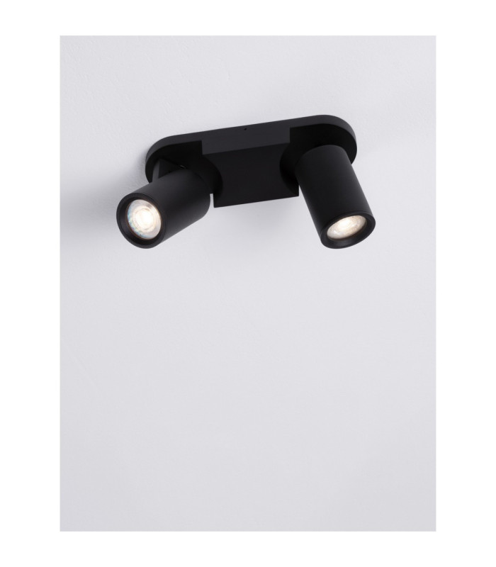 Esto Twin Ceiling Spotlight Sandy Black GU10 2x10W-3