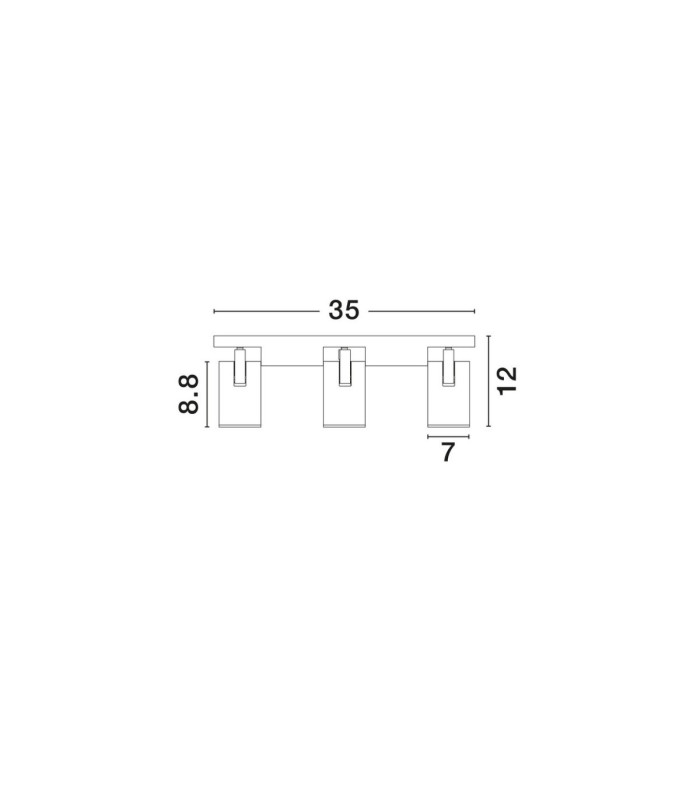 Esto Ceiling Spotlight Bar Sandy White GU10 3x10W-5