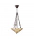 3 Light Medium Inverted Ceiling Pendant Bronze, Tiffany glass, E27 - 1