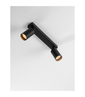 Reig Twin Ceiling Spotlight Sandy Black GU10 2x10W-2