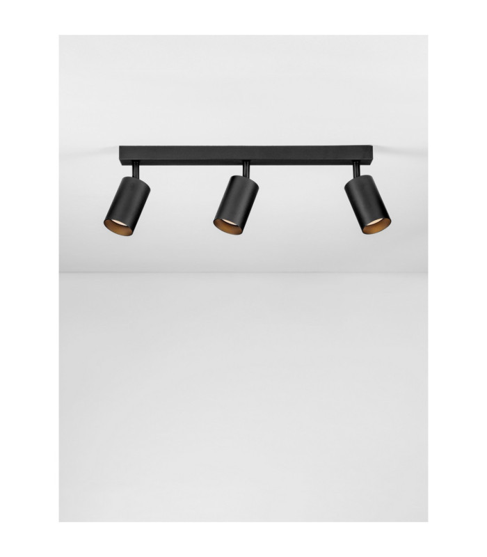 Reig Ceiling Spotlight Bar Sandy Black GU10 3x10W-4