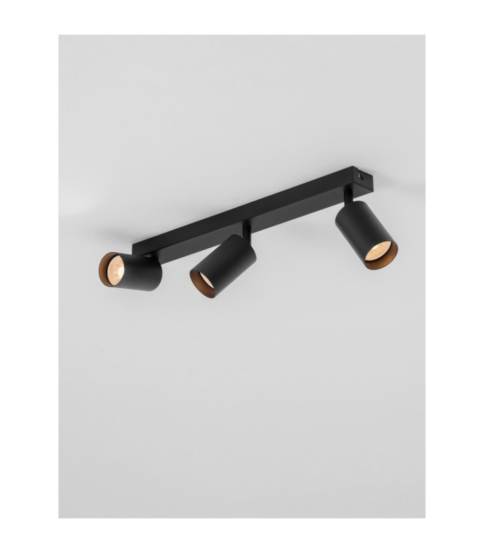 Reig Ceiling Spotlight Bar Sandy Black GU10 3x10W-5