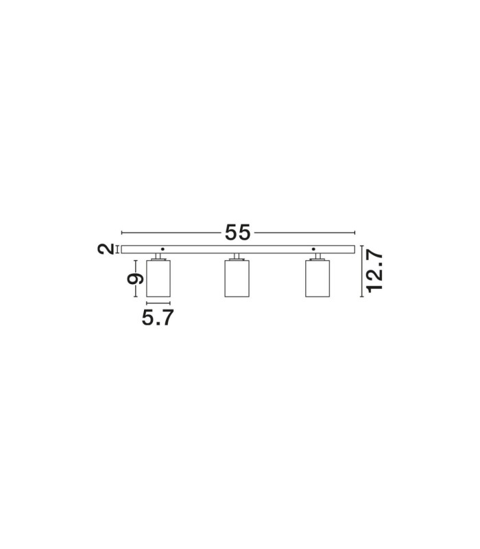 Tod Ceiling Spotlight Bar Sandy White GU10 3x10W-10