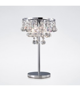 Table Lamp 3 Light Polished Chrome, Crystal - 2