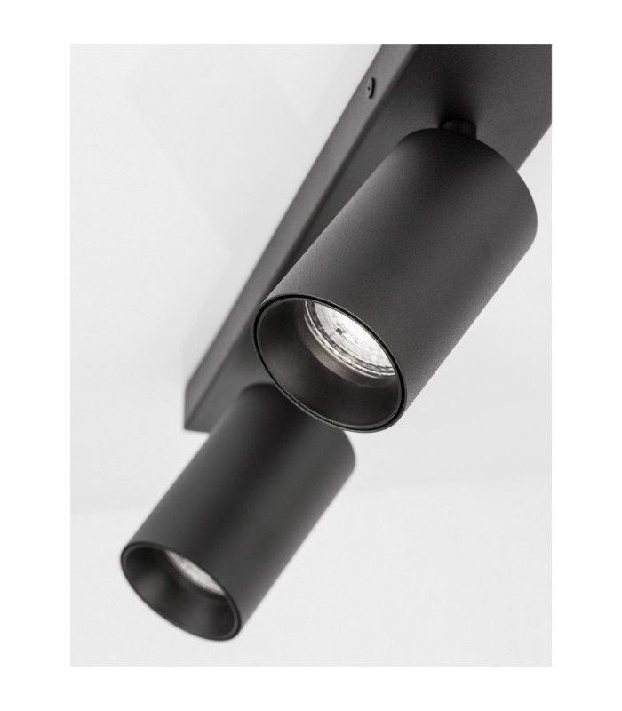 Tod Twin Ceiling Spotlight Sandy Black GU10 2x10W-5