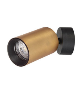 Inus Single Spotlight Black Satin Gold GU10 1x10W-1
