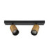 Inus Twin Ceiling Spotlight Black Satin Gold GU10 1x10W-1