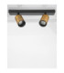 Inus Twin Ceiling Spotlight Black Satin Gold GU10 1x10W-2