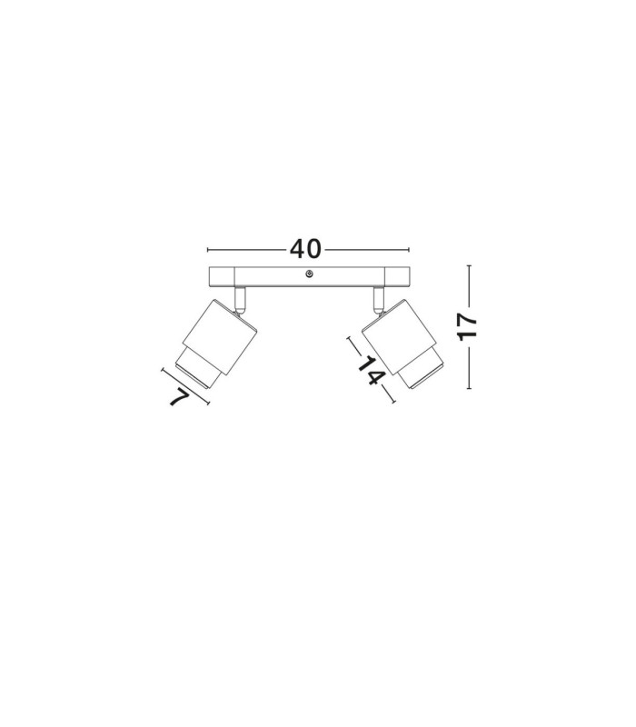 Ison Twin Ceiling Spotlight Sandy White GU10 2x10W-7