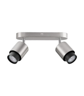 Ison Twin Ceiling Spotlight Satin Nickel GU10 2x10W-1