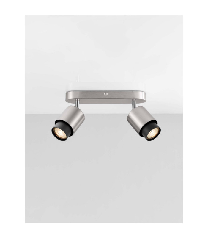 Ison Twin Ceiling Spotlight Satin Nickel GU10 2x10W-4