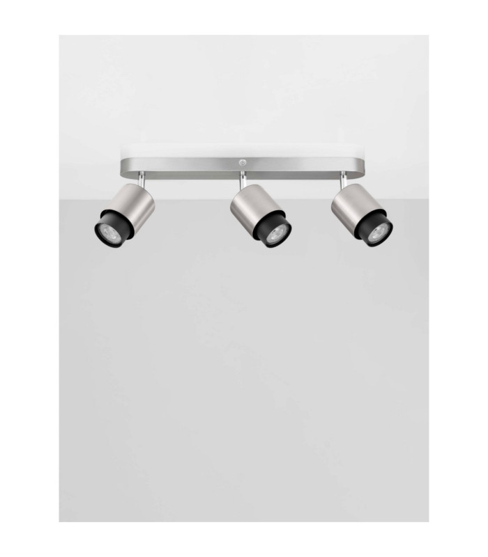 Ison Ceiling Spotlight Bar Satin Nickel GU10 3x10W-3