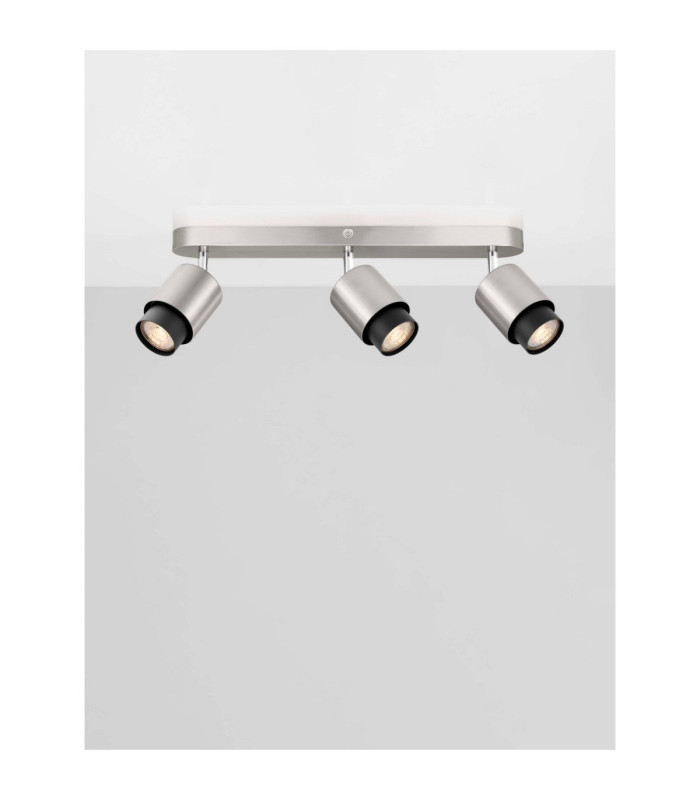 Ison Ceiling Spotlight Bar Satin Nickel GU10 3x10W-4
