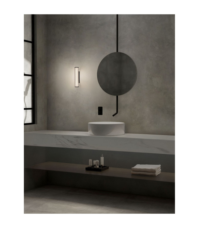 Misty Bathroom Wall Lamp Round Sandy Black LED 7W 455lm IP44 3000-4000K CCT-2