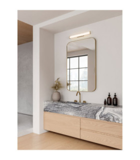 Misty Bathroom Over Mirror Light Brushed Gold LED 17W 1105lm IP44 3000-4000K CCT-2