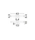 Alto Bathroom Over Mirror Light Matt Black Clear LED 10W 692lm IP44 3000K-7