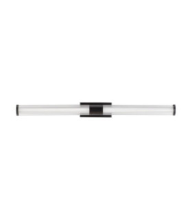 Alto Bathroom Over Mirror Light Matt Black Clear LED 12W 936lm IP44 3000K-1