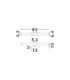 Alto Bathroom Over Mirror Light Matt Black Clear LED 12W 936lm IP44 3000K-8