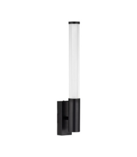 Alto Bathroom Wall Lamp Matt Black Clear LED 8W 603lm IP44 3000K-1