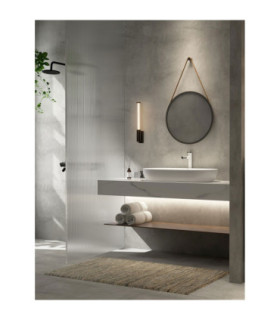 Alto Bathroom Wall Lamp Matt Black Clear LED 8W 603lm IP44 3000K-2
