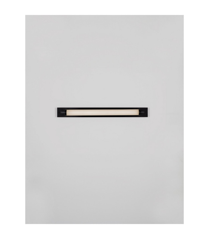 Fasko Bathroom Over Mirror Light Matt Black White LED 16W 1019lm IP44 3000K-5