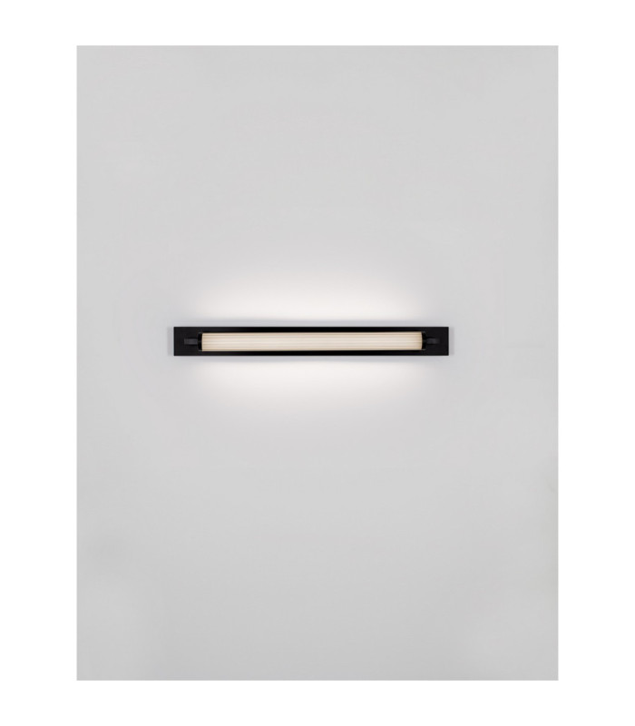 Fasko Bathroom Over Mirror Light Matt Black White LED 16W 1019lm IP44 3000K-6