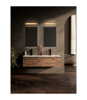 Fasko Bathroom Over Mirror Light Brass Gold White LED 13W 908lm IP44 3000K-2
