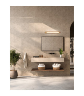 Fasko Bathroom Over Mirror Light Brass Gold White LED 16W 1148lm IP44 3000K-2