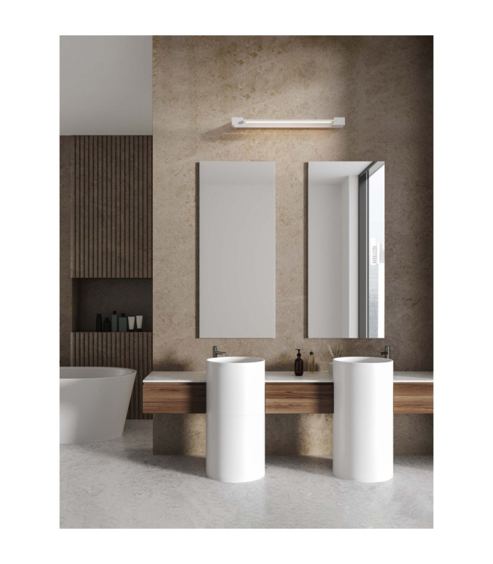 Arga Bathroom Over Mirror Light Sandy White LED 17W 1400lm 3000K IP44-2