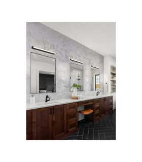 Endo Bathroom Over Mirror Light Matt Black LED 19W 1986lm 3000K IP44-2