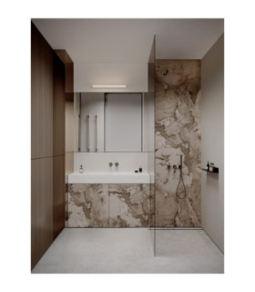 Gioco Bathroom Over Mirror Light Sandy White LED 8W 520lm IP44 2700-3000-4000K-2