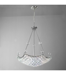 Ceiling Pendant 10 Light Polished Chrome, Crystal - 2