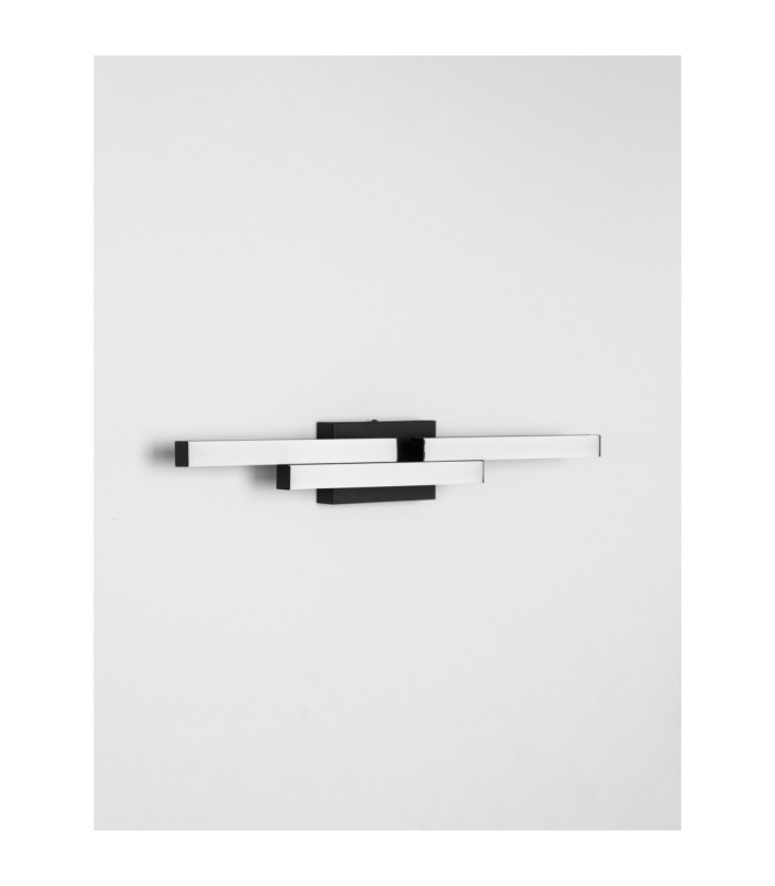 Atom Bathroom Over Mirror Light Matt Black LED 14W 1342lm IP44 4000K-3