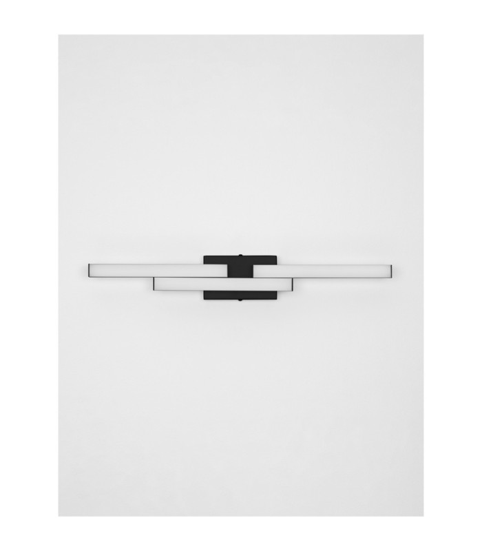 Atom Bathroom Over Mirror Light Matt Black LED 14W 1342lm IP44 4000K-6