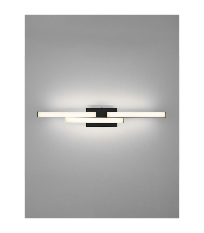 Atom Bathroom Over Mirror Light Matt Black LED 14W 1342lm IP44 4000K-7