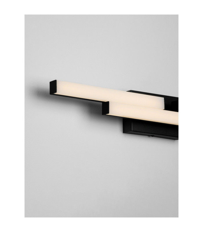 Atom Bathroom Over Mirror Light Matt Black LED 14W 1342lm IP44 4000K-8