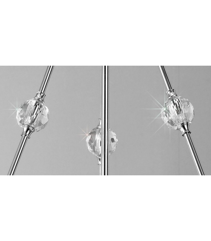 Ceiling Pendant 10 Light Polished Chrome, Crystal - 7