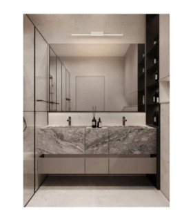 Marel Bathroom Over Mirror Light Sandy White LED 16W 1040lm IP44 3000-4000K CCT-2