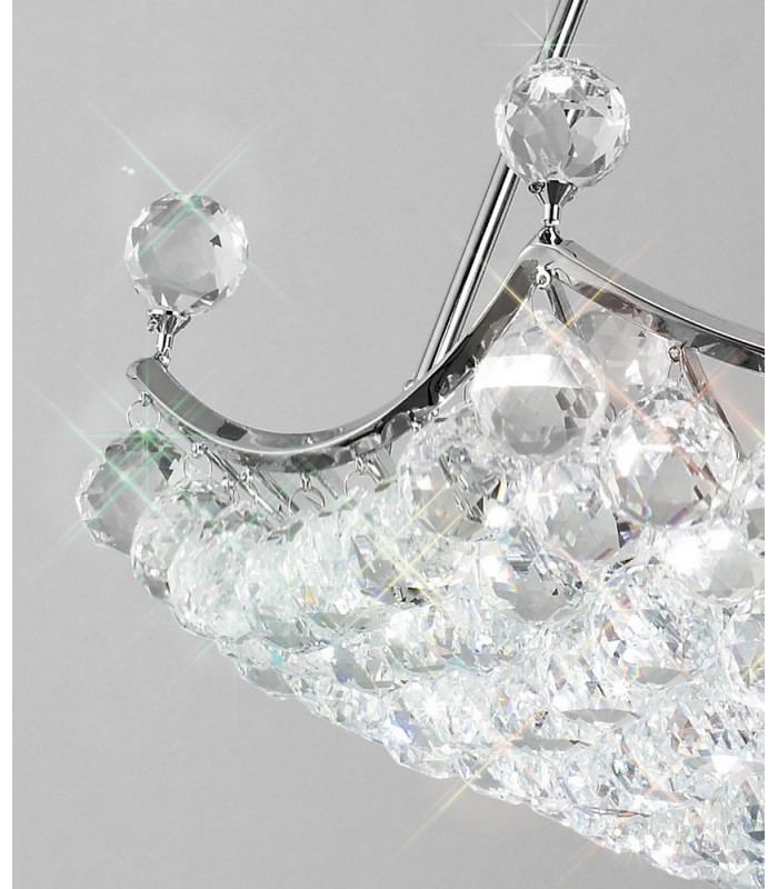 Ceiling Pendant 10 Light Polished Chrome, Crystal - 9