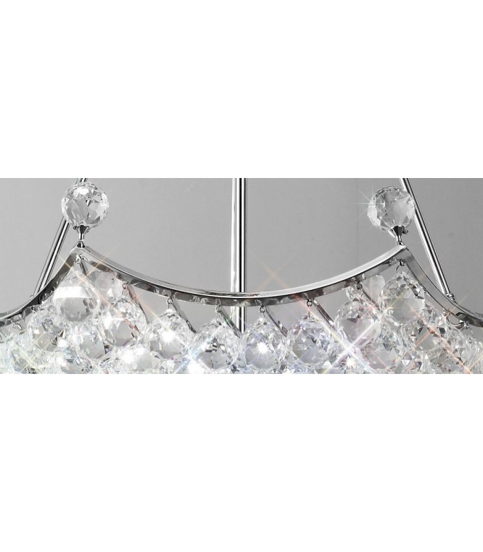 Ceiling Pendant 10 Light Polished Chrome, Crystal - 10