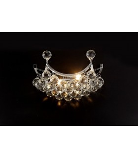 Wall Lamp 2 Light Polished Chrome, Crystal - 2